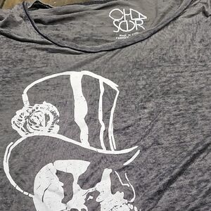 CHASOR Grey Graphic Skull Tee